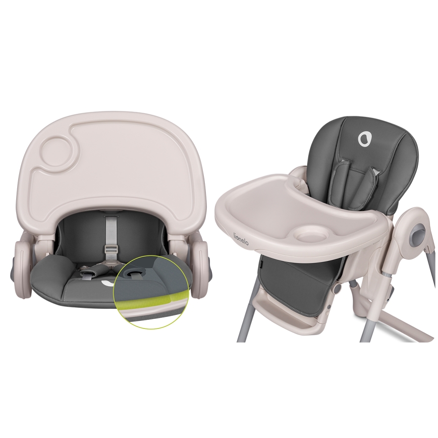 Lionelo - Children's dining chair ZANNA grey