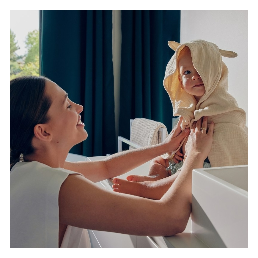 Lionelo - Children's Hooded Towel MUSLIN HOODED TOWEL Beige Sand