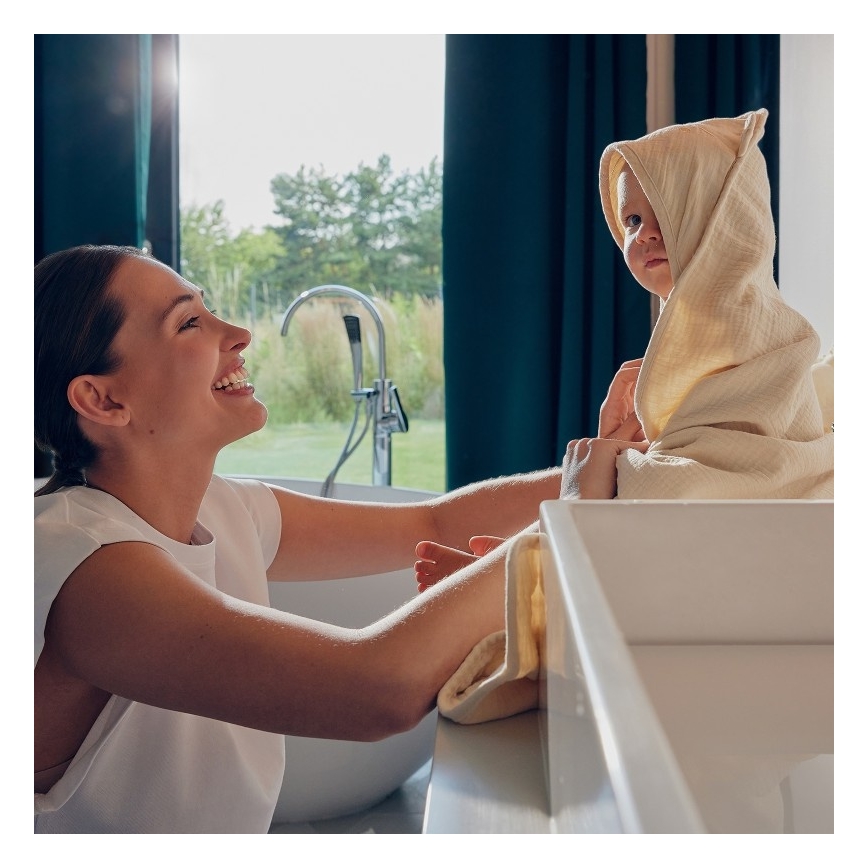 Lionelo - Children's Muslin Hooded Towel Beige Cappuccino