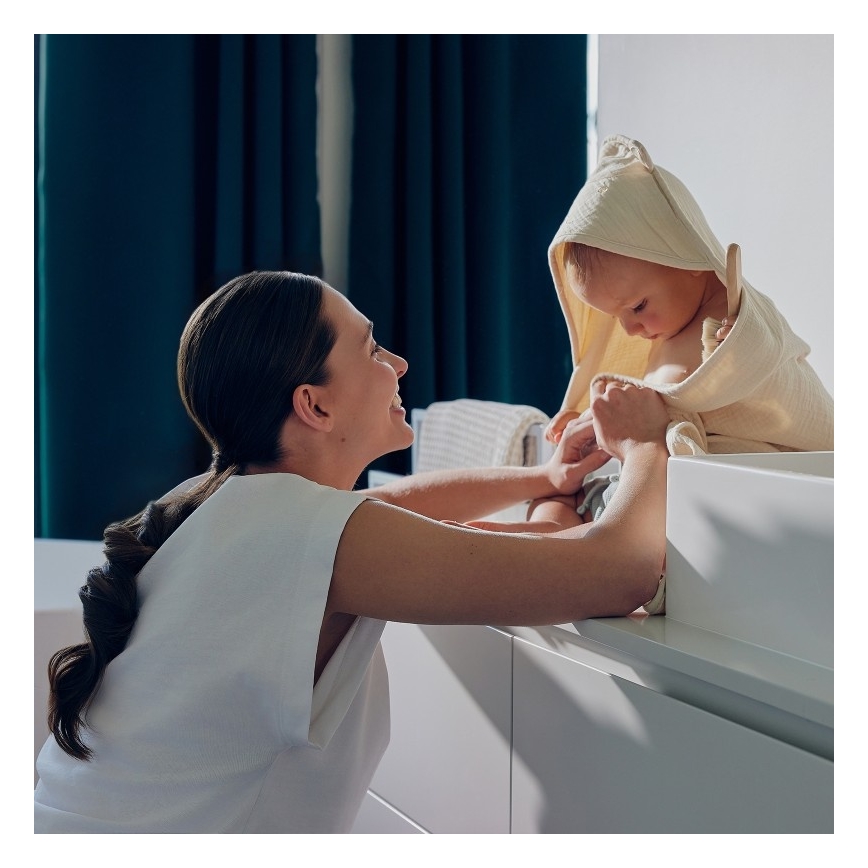 Lionelo - Children's Muslin Hooded Towel Beige Cappuccino