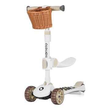 Lionelo - Children's scooter 2in1 FRANKY white/beige