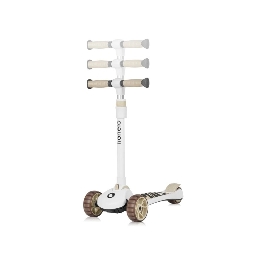 Lionelo - Children's scooter 2in1 FRANKY white/beige