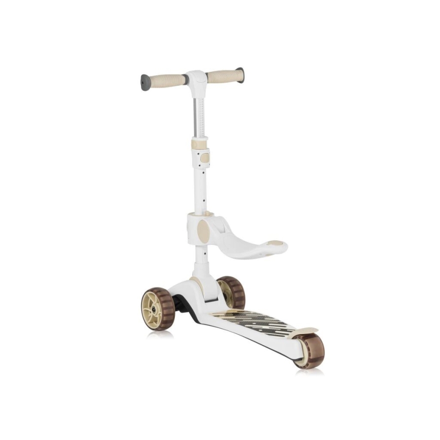 Lionelo - Children's scooter 2in1 FRANKY white/beige