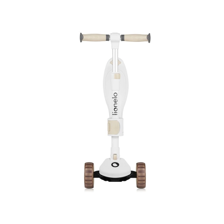 Lionelo - Children's scooter 2in1 FRANKY white/beige