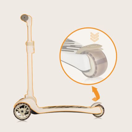 Lionelo - Children's scooter 2in1 FRANKY white/beige