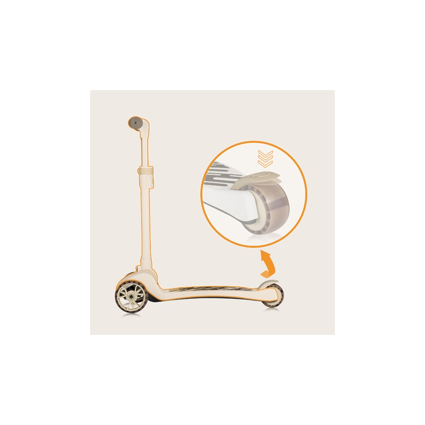 Lionelo - Children's scooter 2in1 FRANKY white/beige