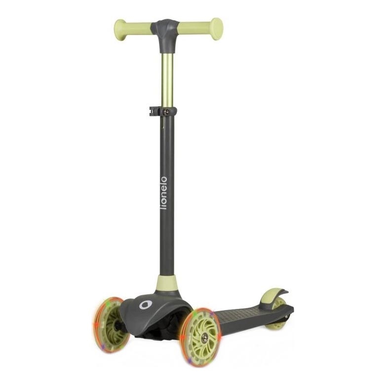 Lionelo - Children's scooter JESSY grey/green