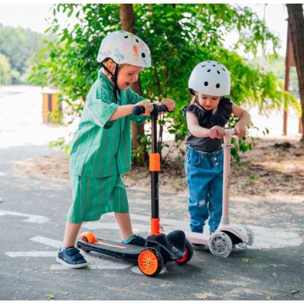 Lionelo - Children's scooter JESSY grey/green