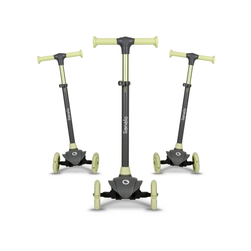 Lionelo - Children's scooter JESSY grey/green