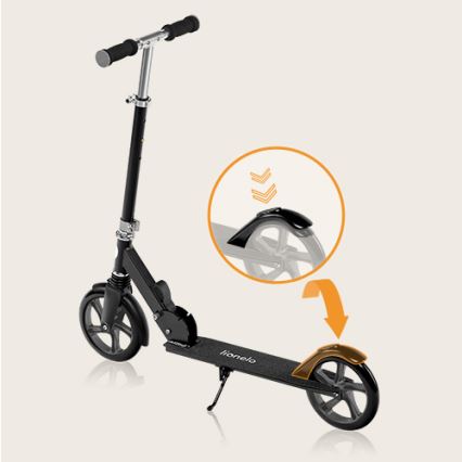 Lionelo - Children's scooter LUCA black
