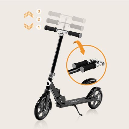Lionelo - Children's scooter LUCA black