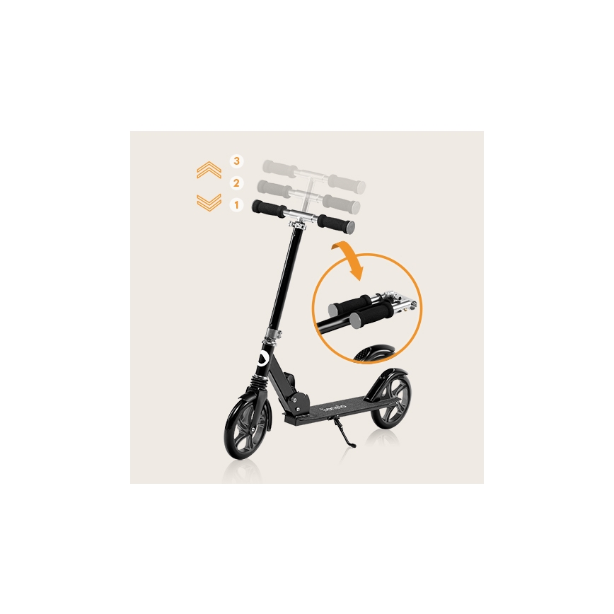 Lionelo - Children's scooter LUCA black