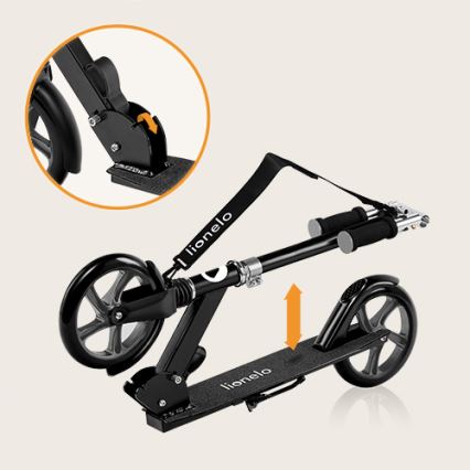 Lionelo - Children's scooter LUCA black