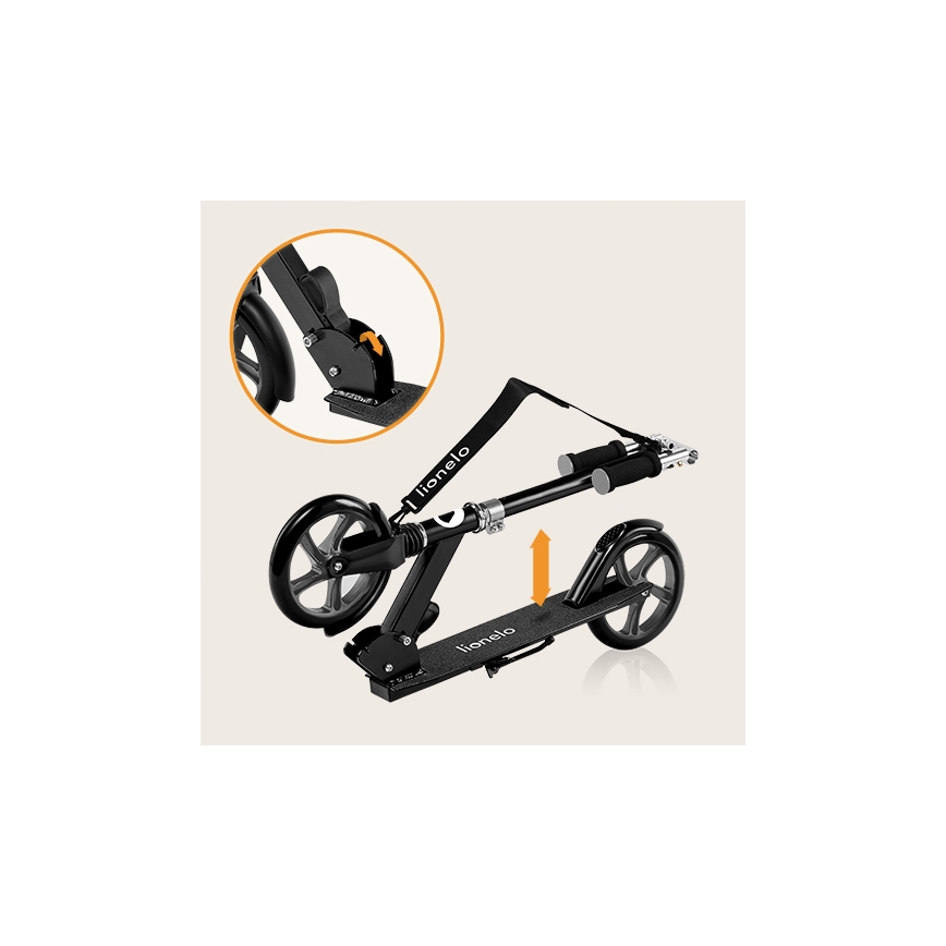 Lionelo - Children's scooter LUCA black