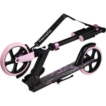 Lionelo - Children's scooter LUCA black/pink