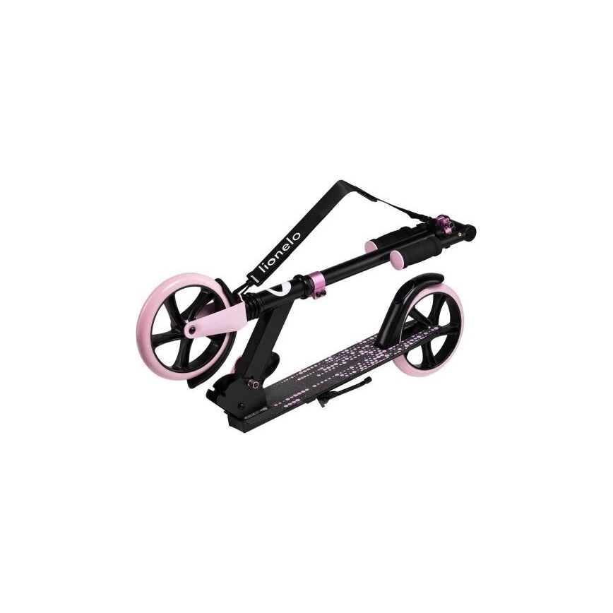 Lionelo - Children's scooter LUCA black/pink