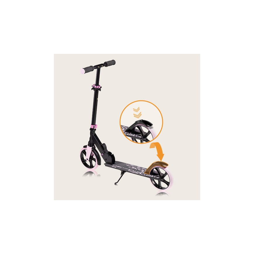 Lionelo - Children's scooter LUCA black/pink