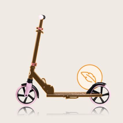 Lionelo - Children's scooter LUCA black/pink