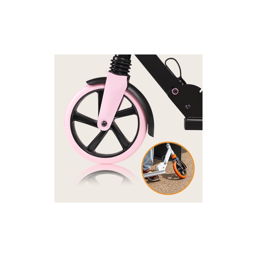 Lionelo - Children's scooter LUCA black/pink
