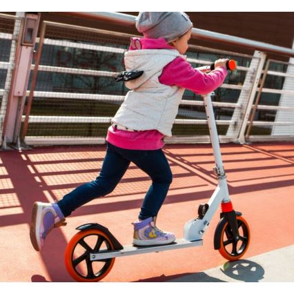 Lionelo - Children's scooter LUCA white/orange