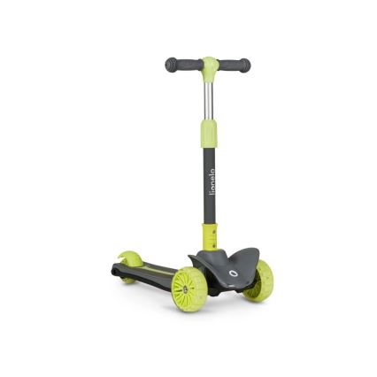 Lionelo - Children's scooter TIMMY 3xAA green/grey