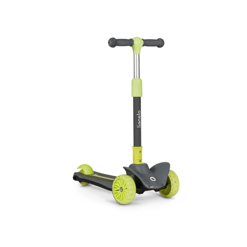 Lionelo - Children's scooter TIMMY 3xAA green/grey