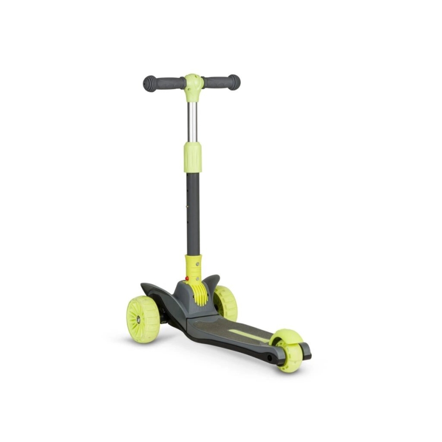 Lionelo - Children's scooter TIMMY 3xAA green/grey
