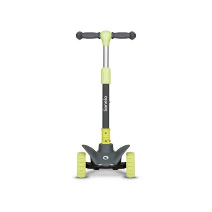 Lionelo - Children's scooter TIMMY 3xAA green/grey