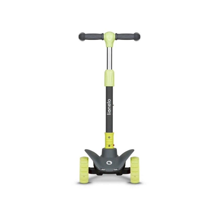 Lionelo - Children's scooter TIMMY 3xAA green/grey