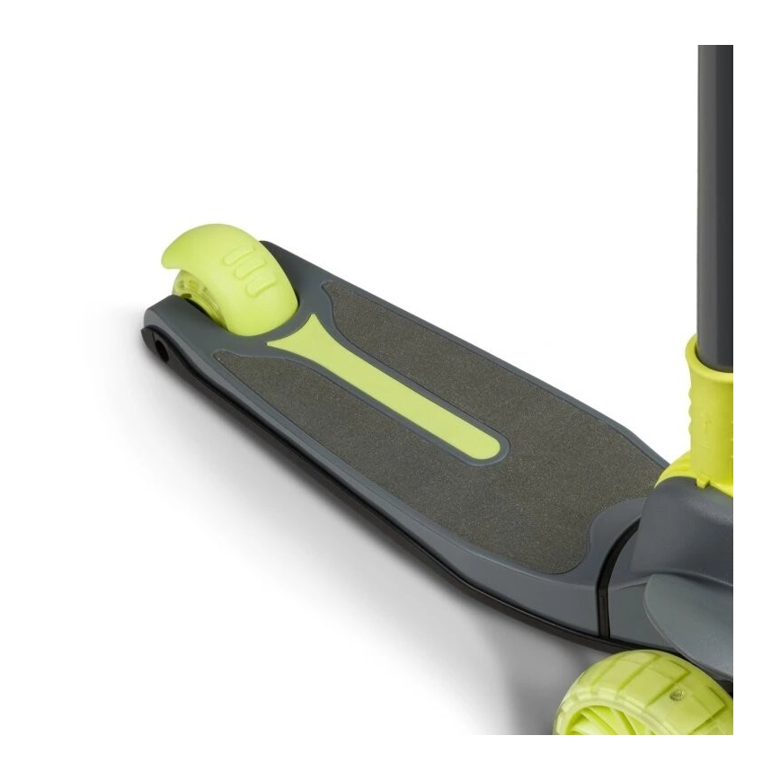 Lionelo - Children's scooter TIMMY 3xAA green/grey