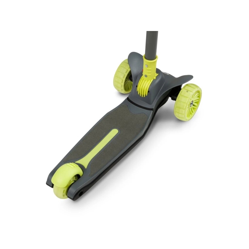 Lionelo - Children's scooter TIMMY 3xAA green/grey