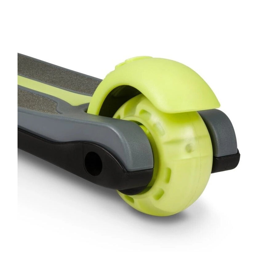 Lionelo - Children's scooter TIMMY 3xAA green/grey