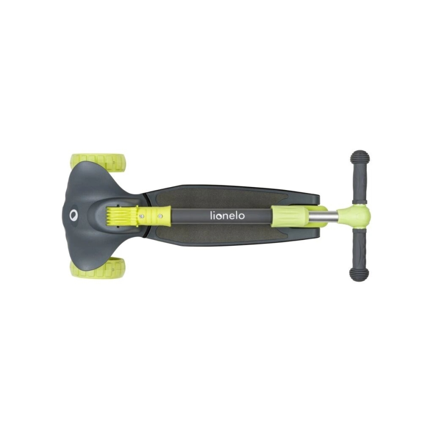 Lionelo - Children's scooter TIMMY 3xAA green/grey