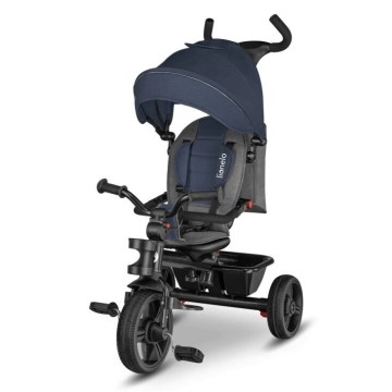 Lionelo - Children's tricycle HAARI dark blue/grey