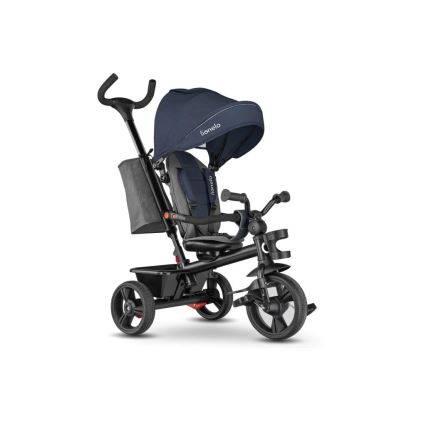 Lionelo - Children's tricycle HAARI dark blue/grey