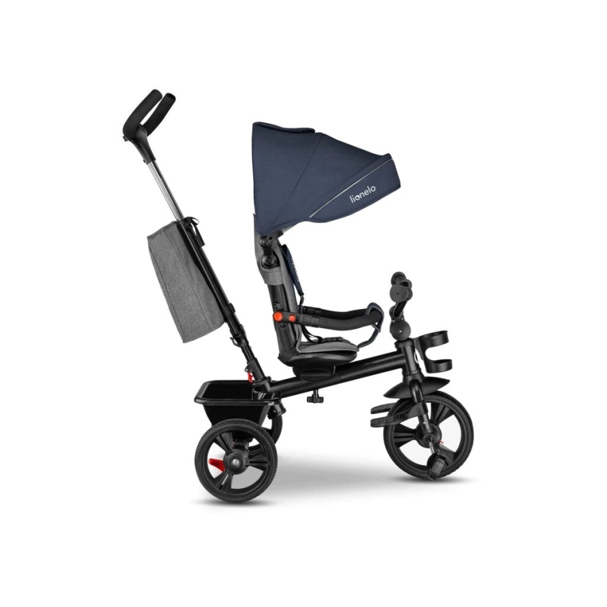 Lionelo - Children's tricycle HAARI dark blue/grey
