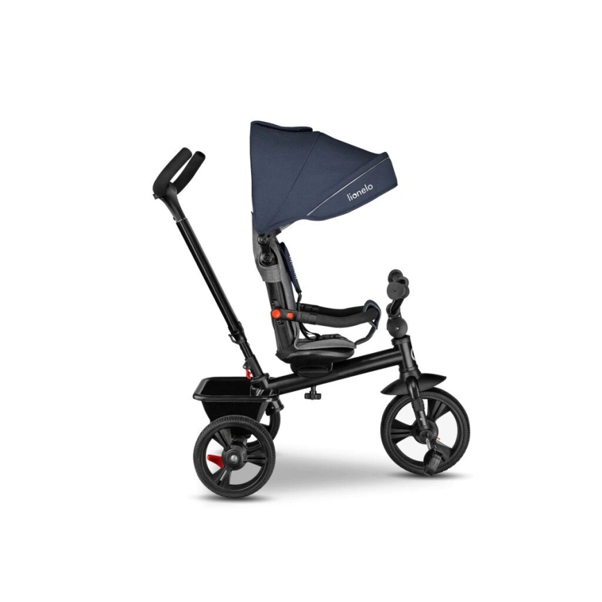 Lionelo - Children's tricycle HAARI dark blue/grey