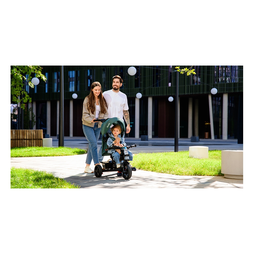 Lionelo - Children's tricycle HAARI green/black