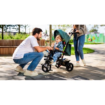 Lionelo - Children's tricycle HAARI green/black