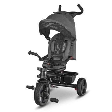 Lionelo - Children's tricycle HAARI grey/black