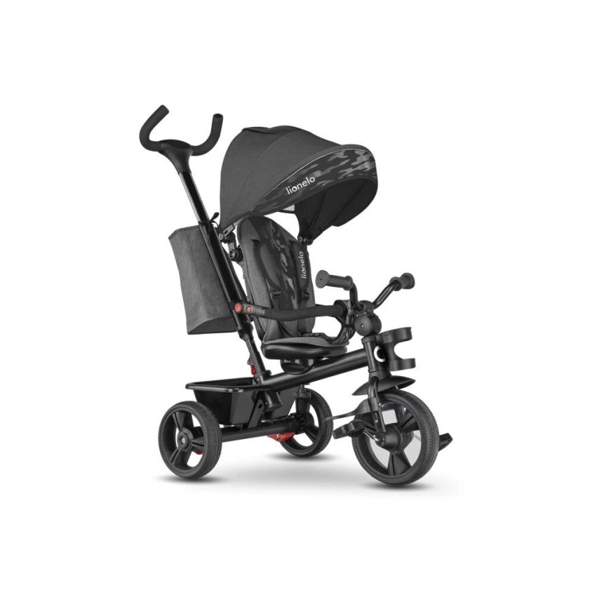 Lionelo - Children's tricycle HAARI grey/black