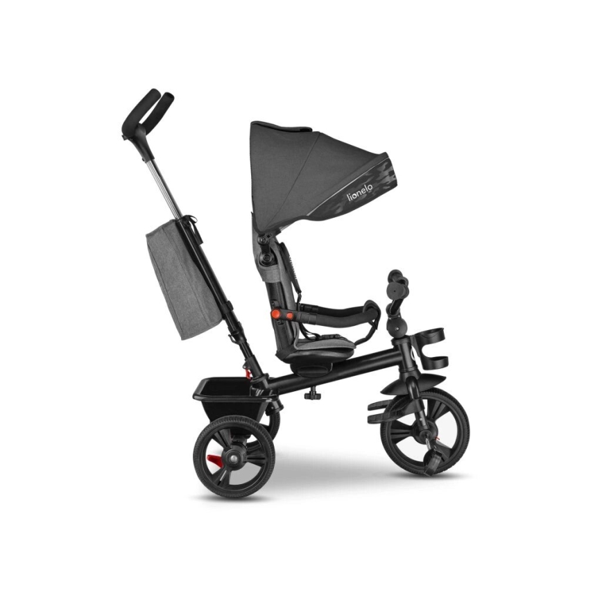 Lionelo - Children's tricycle HAARI grey/black
