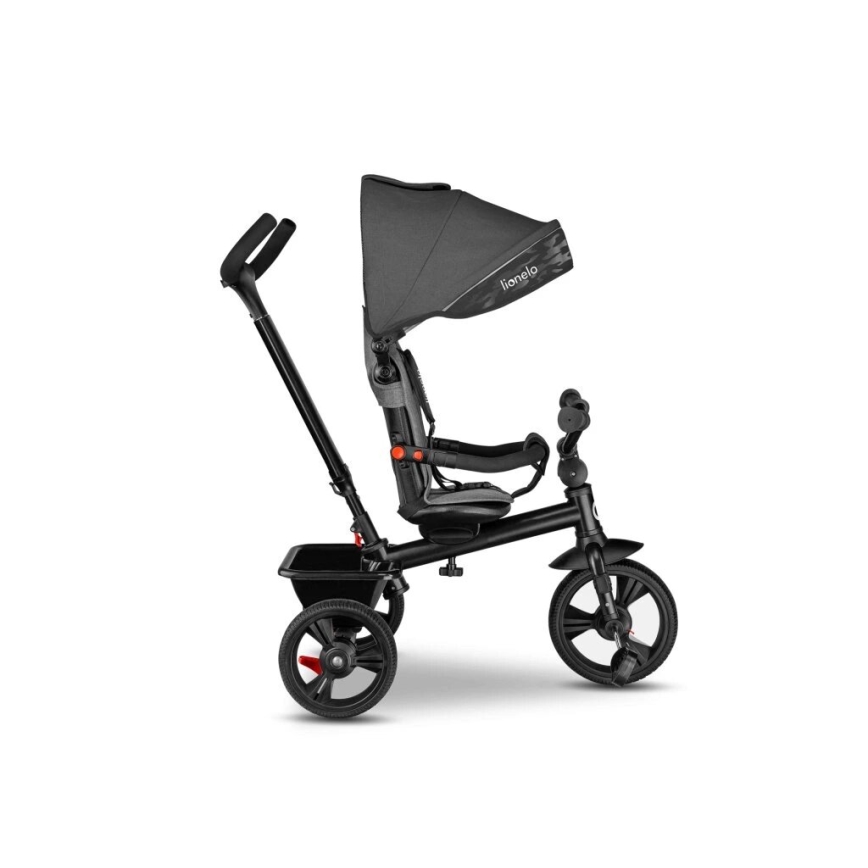 Lionelo - Children's tricycle HAARI grey/black