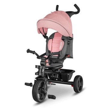 Lionelo - Children's tricycle HAARI pink/grey