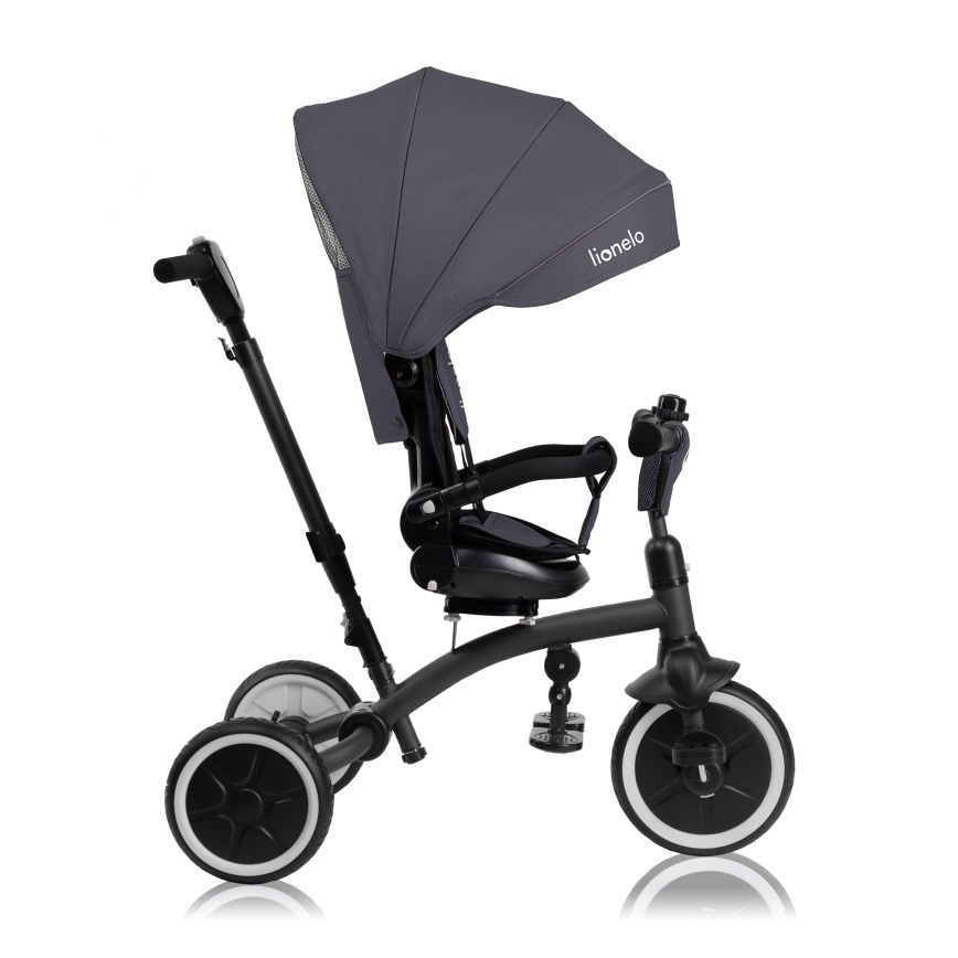 Lionelo - Children's tricycle TRIS PLUS Grey Stone