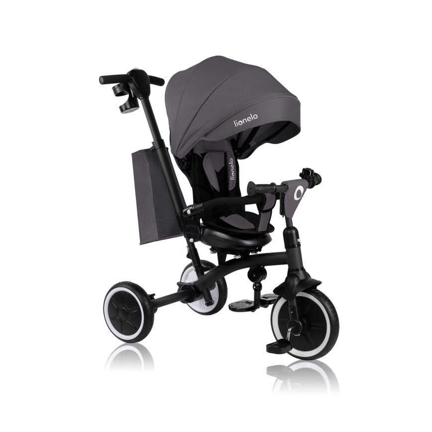 Lionelo - Children's tricycle TRIS PLUS Grey Stone