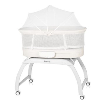 Lionelo - CORAL White Baby Crib with Built-in Scale