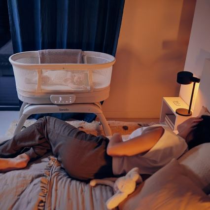 Lionelo - CORAL White Baby Crib with Built-in Scale