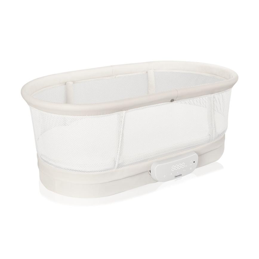 Lionelo - CORAL White Baby Crib with Built-in Scale