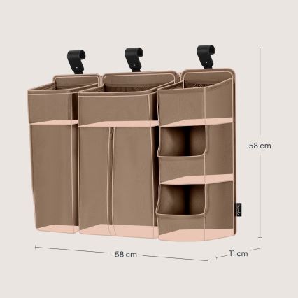 Lionelo - Crib Organizer 3-in-1 SIDEPOCKET Beige